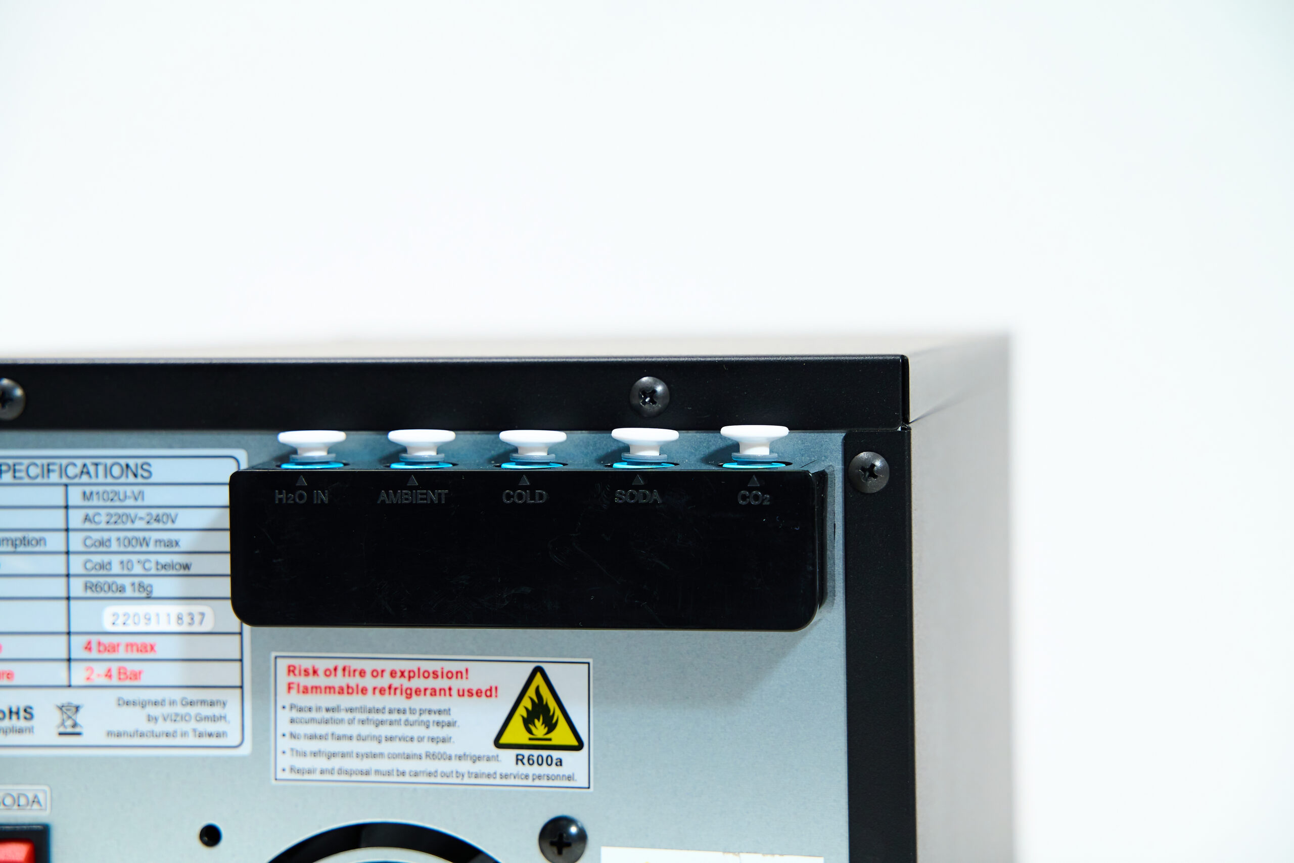 Sprudelmaschine | CO₂ Karbonator Direct-Chill-System | Untertisch