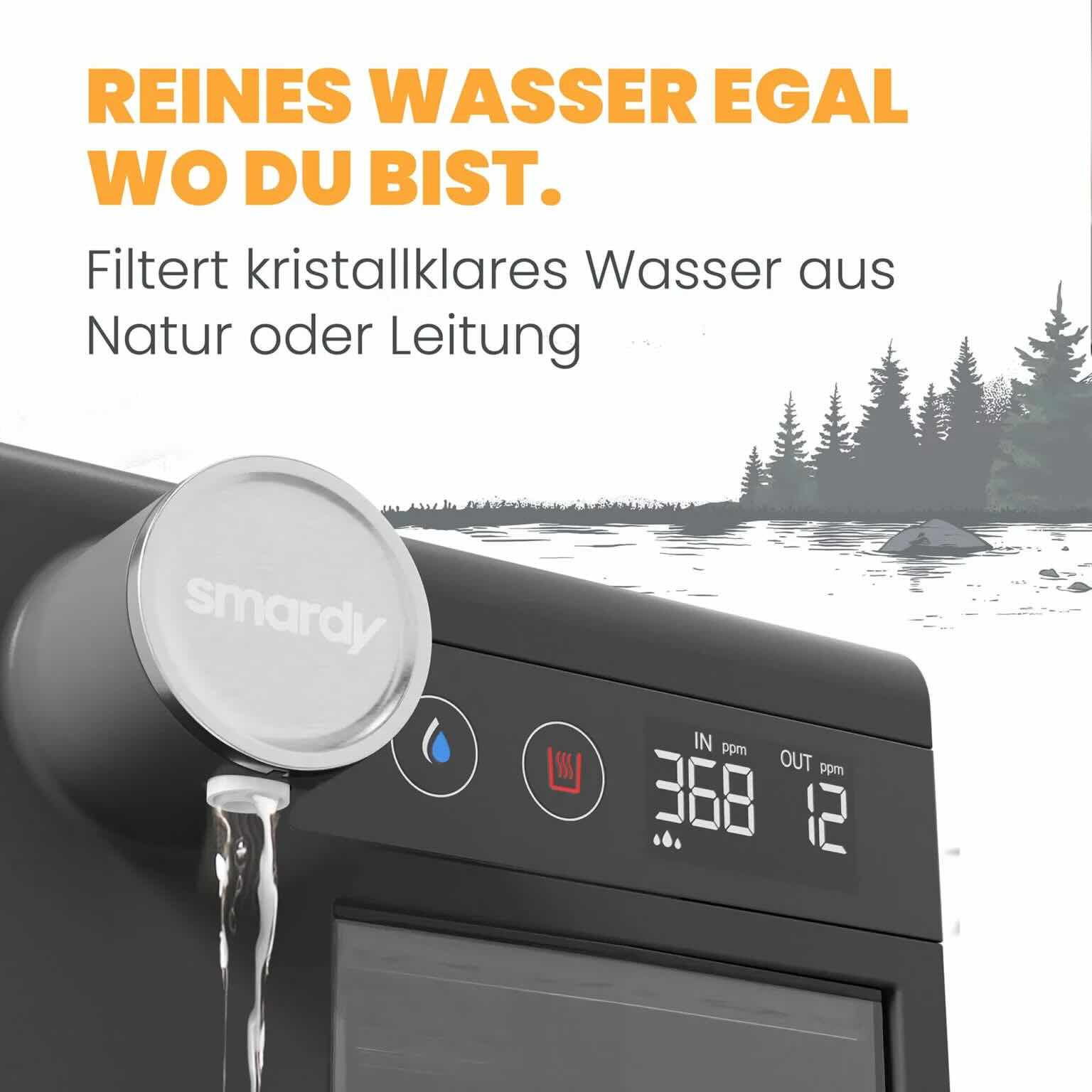 Osmosefilter SmardyBlue CampingBar genius mit Heißwasser