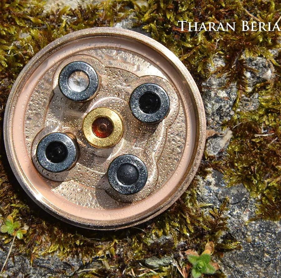 Kristall Wirbeldusche "Tharan Beria 5" | Bronze & Ruthenium | LifePower