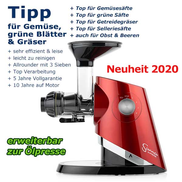 Sana Supreme EUJ-727 Slow Juicer | Gebrauchtgerät rot