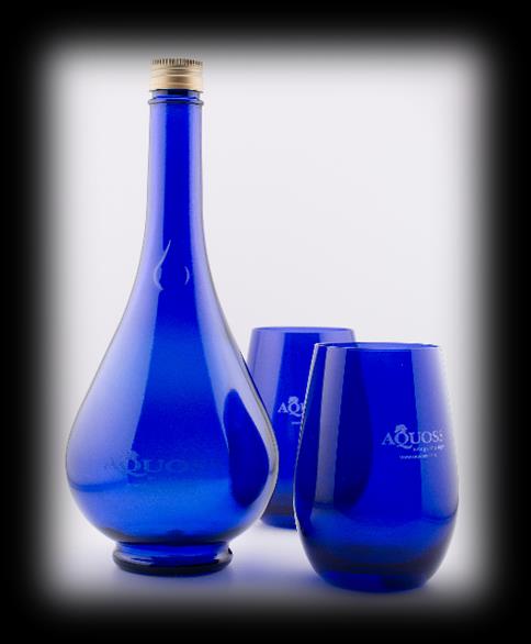 AQUOSS Vital-mobil Premium Set Murano Glasflasche und Glaeser