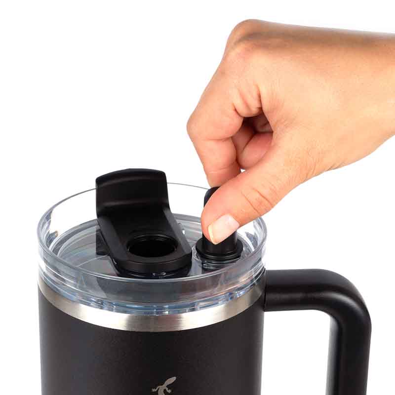 LURCH Isolierbecher Big Cup 1,2l | mit ausfahrbarem Trinkhalm