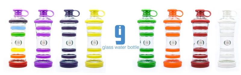 i9 Bottle Chakra | informierte Glasflasche in 9 Farben