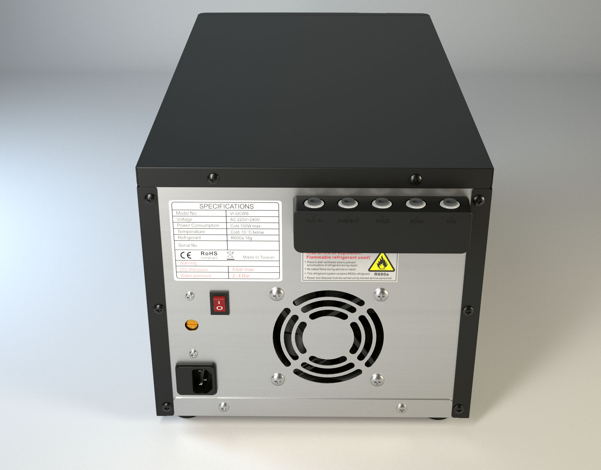 Sprudelmaschine | CO₂ Karbonator Direct-Chill-System | Untertisch