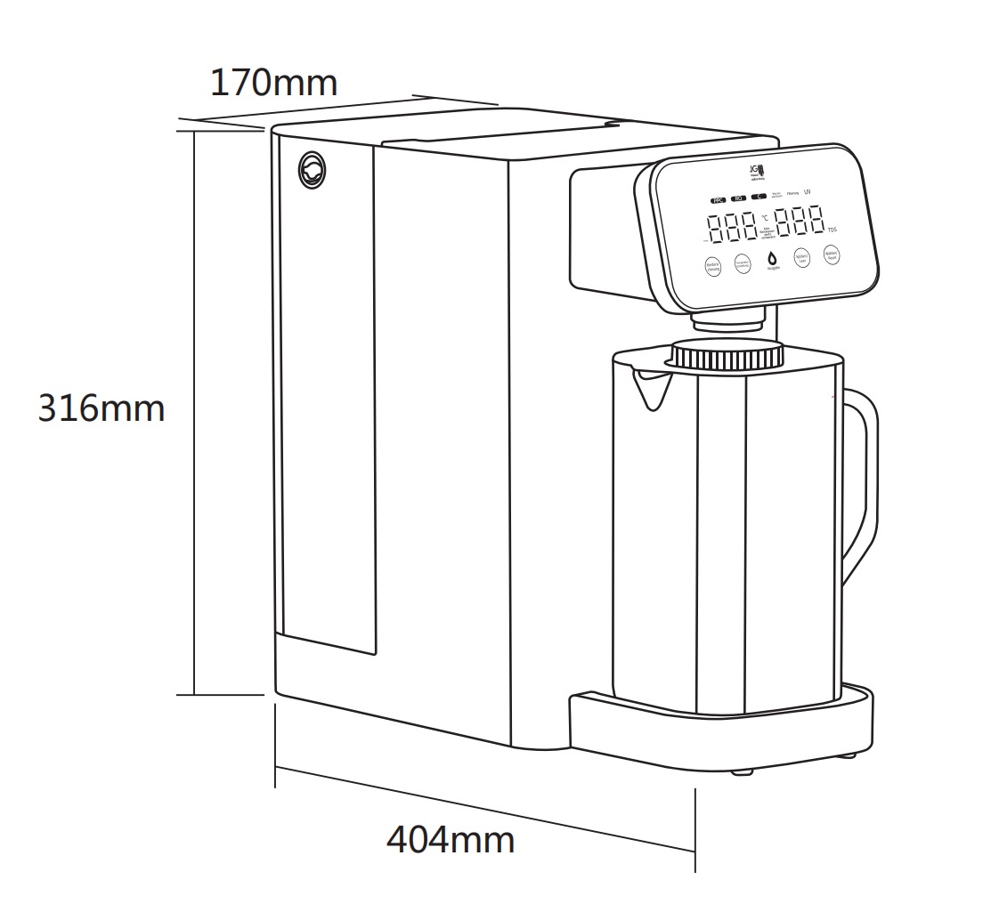 Osmosefilter JG-2501 Quickchange | Auftischsystem