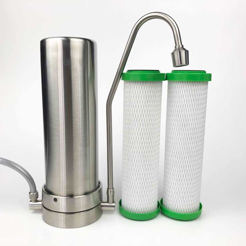 Auftischfilter Mercuro Edelstahl | für Carbonit Filter | Vorführgerät