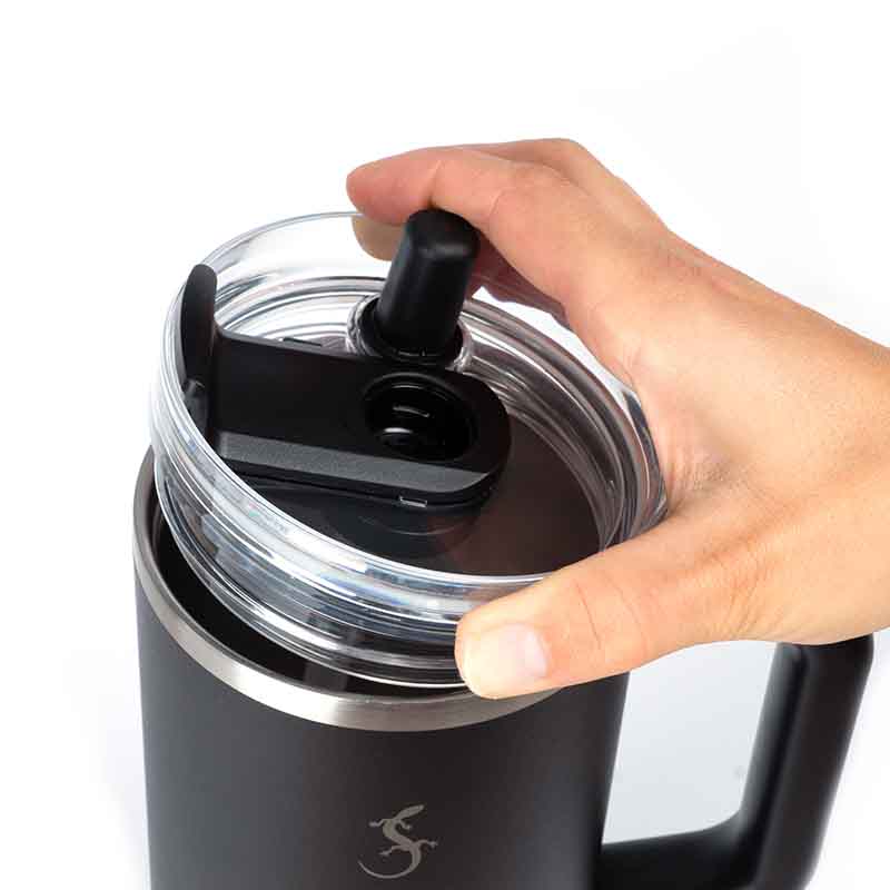 LURCH Isolierbecher Big Cup 1,2l | mit ausfahrbarem Trinkhalm