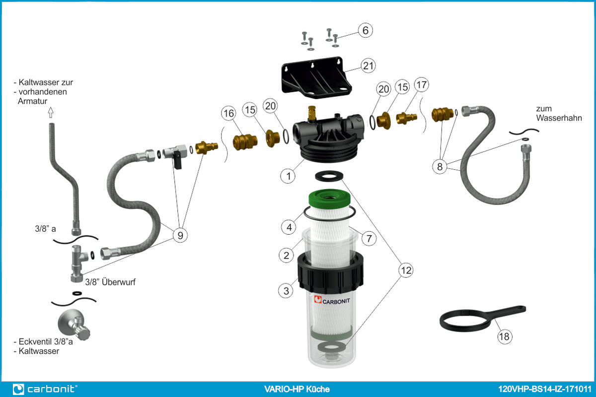 Carbonit Vario-HP | Untertischfilter