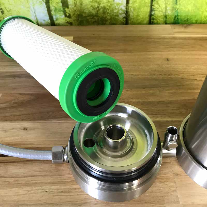 Auftischfilter Mercuro Edelstahl | für Carbonit Filter | Vorführgerät